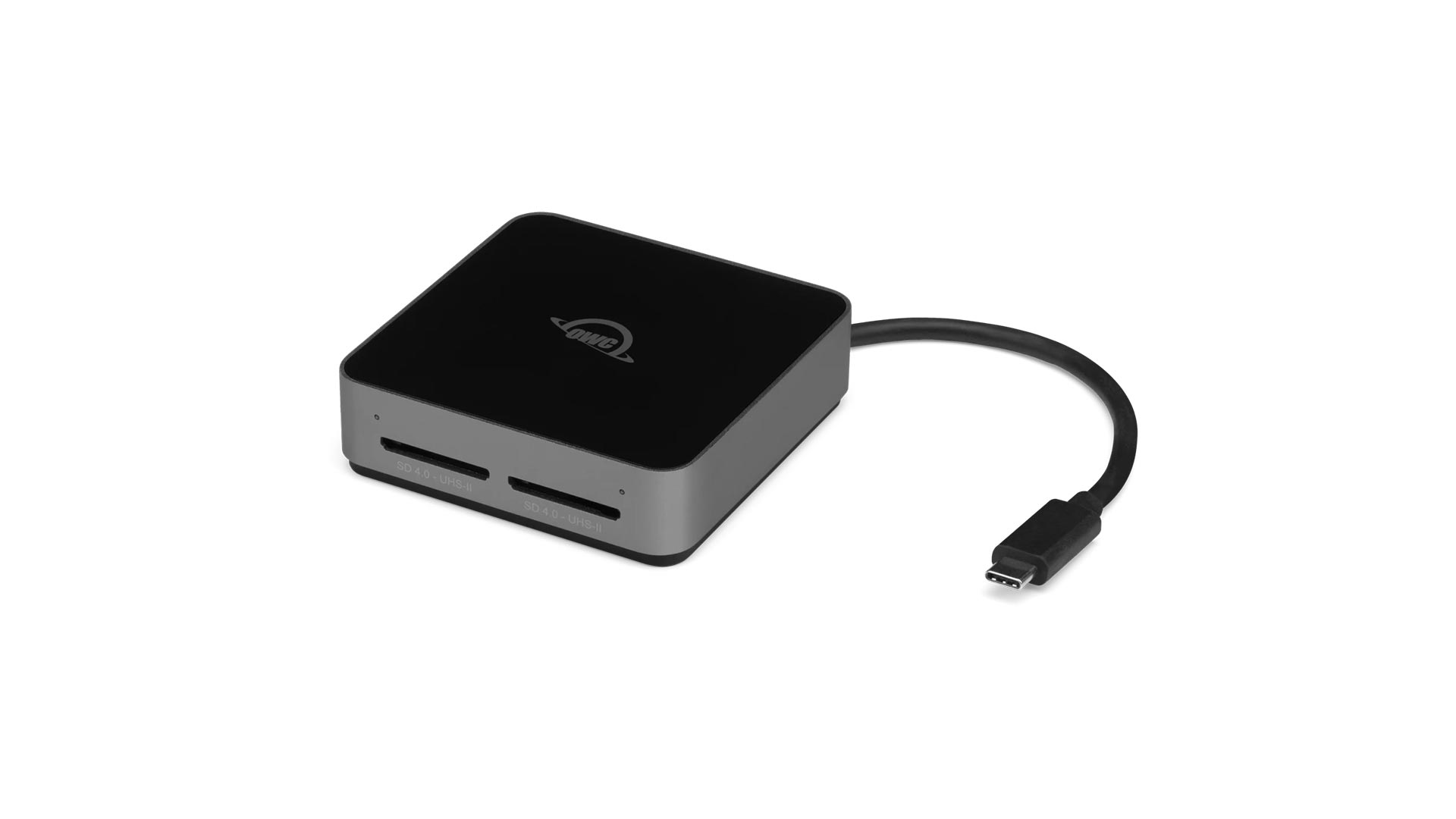 Lettore di schede di memoria OWC Atlas Dual USB 3.2 (3.1 2) Gen 2 Type-C - Nero