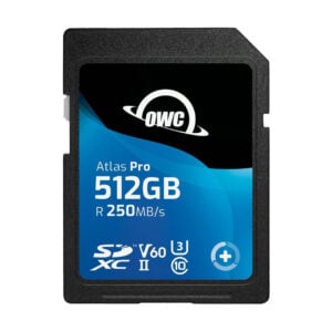 Scheda di memoria SDXC UHS-II V60 OWC Atlas Pro 512 GB - R250 MB/s W130MB/s