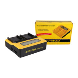 1040145_PATONA_Caricatore doppio Patona USB LCD per Canon LPE6 LP-E6