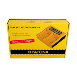 1040145_PATONA_Caricatore doppio Patona USB LCD per Canon LPE6 LP-E6