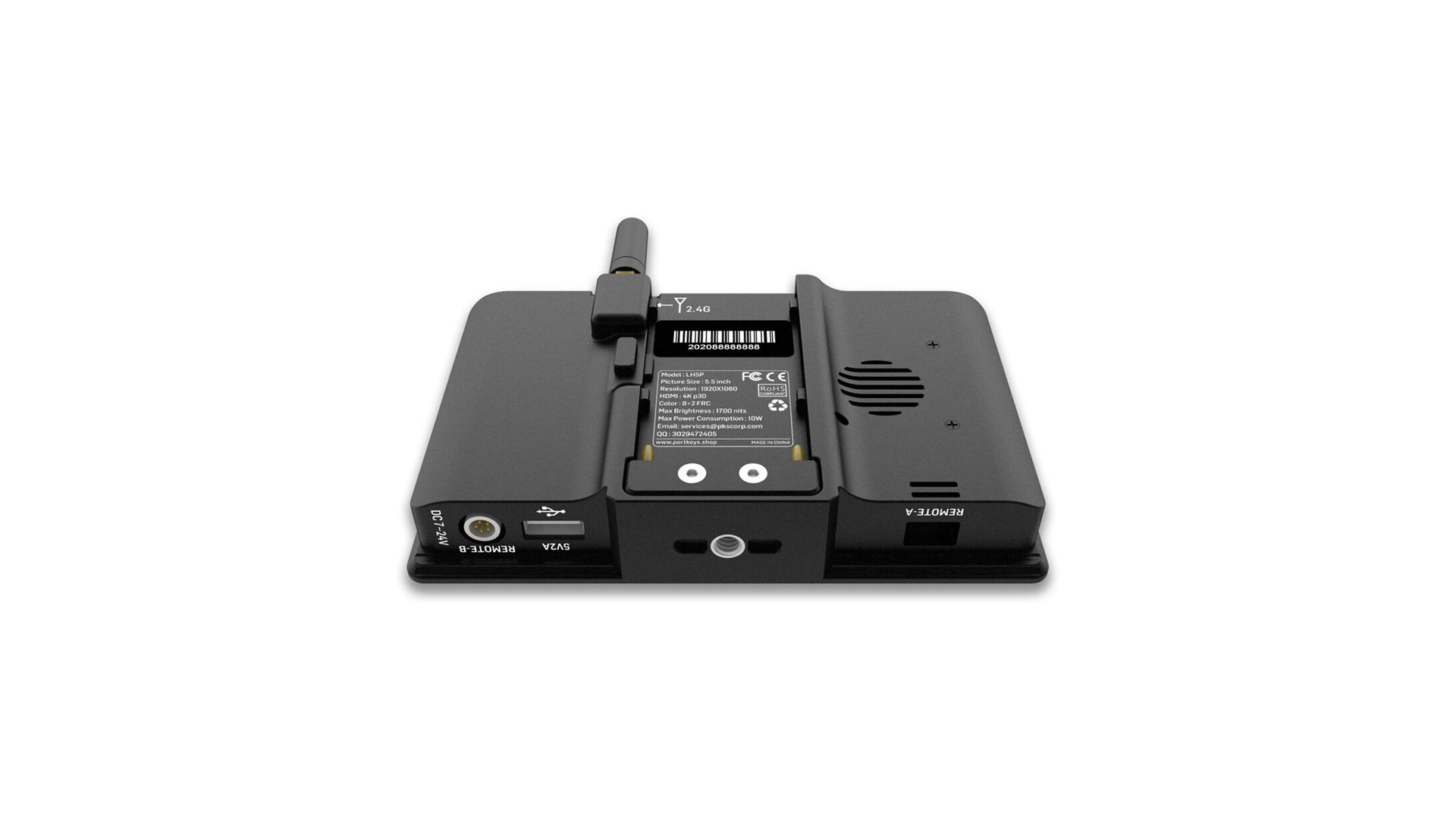 Supporto A Clip Per Telecamera Di Sicurezza Bianco – Regolabile, In ABS+alluminio, Vite 1/4″, Si Aggancia A Culle, Tubi E Superfici Senza Forare, Per Telecamere Pan/tilt