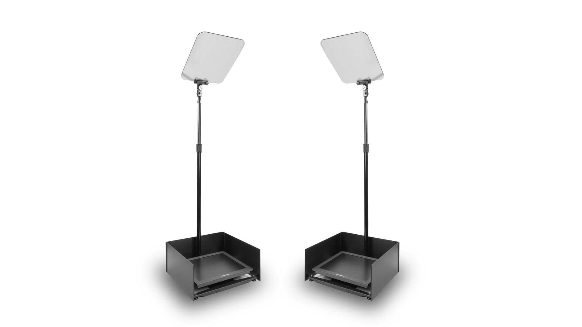 Prompter People PRO-SP15PKIT StagePro 15" 400 NIT Teleprompter Presidential con asta metallica - set da 2 con custodia