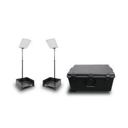 Prompter People PRO-SP17PHBKIT StagePro 17 1000 NIT Teleprompter Presidential con asta metallica set da 2 con flight case