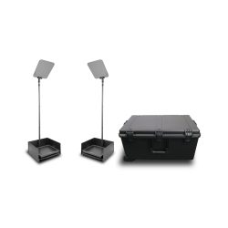 Prompter People PRO-SP17PKIT-CARB StagePro 17 400 NIT Teleprompter Presidential con asta in fibra di carbonio set da 2 con flight case