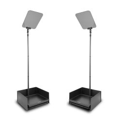 Prompter People PRO-SP19P-CARB StagePro 19" 400 NIT Teleprompter Presidential con asta in fibra di carbonio - set da 2