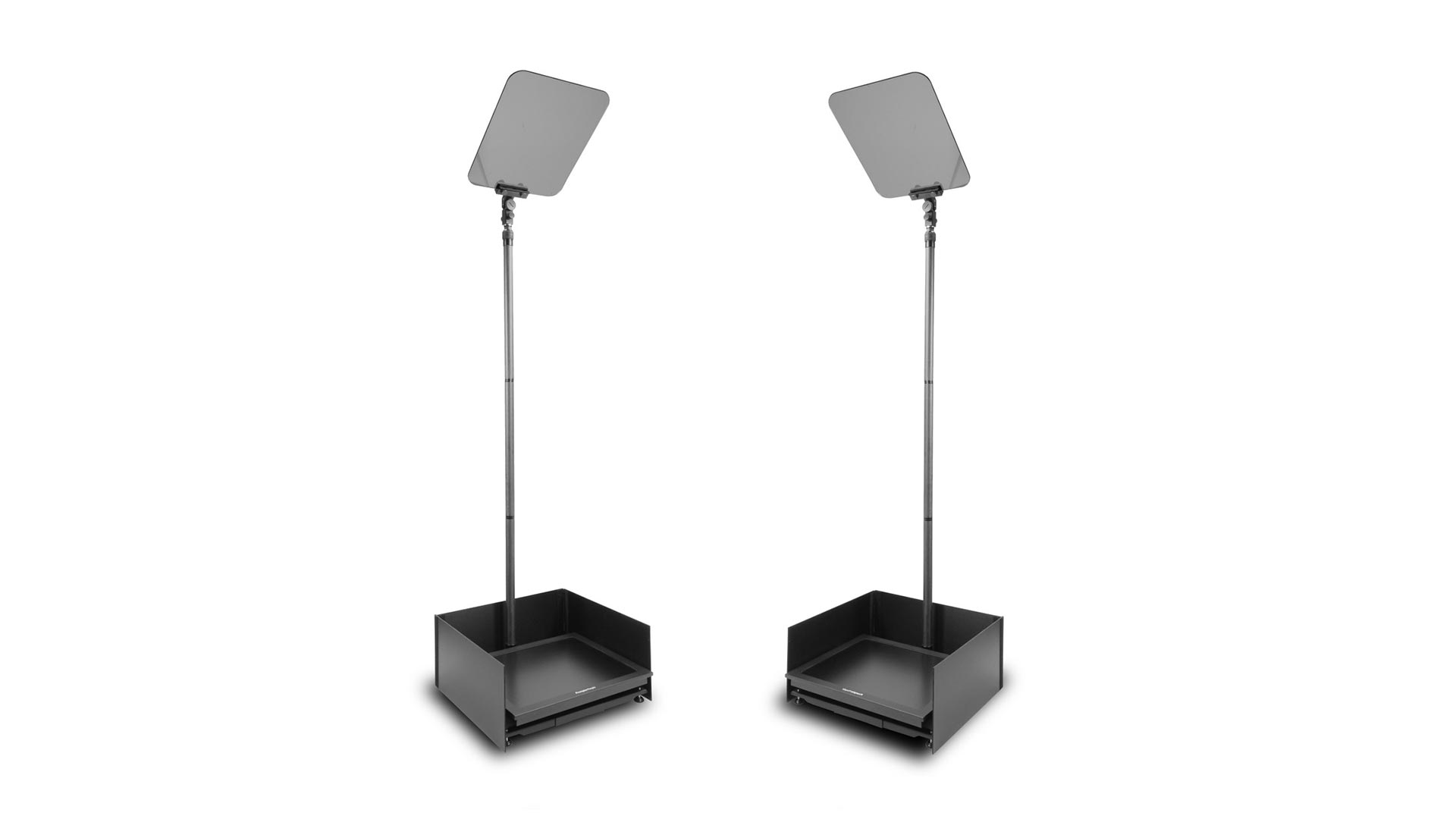 Prompter People PRO-SP19P-CARB StagePro 19" 400 NIT Teleprompter Presidential con asta in fibra di carbonio - set da 2