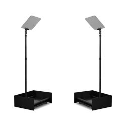 Prompter People PRO-SP19P2HBKIT-CARB StagePro 19" 1000 NIT Teleprompter Presidential ad alta luminosità con asta in fibra di carbonio - set da 2 con 2 custodie