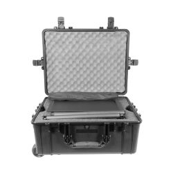 Prompter People PRO-SP19P2HBKIT-CARB StagePro 19" 1000 NIT Teleprompter Presidential ad alta luminosità con asta in fibra di carbonio - set da 2 con 2 custodie
