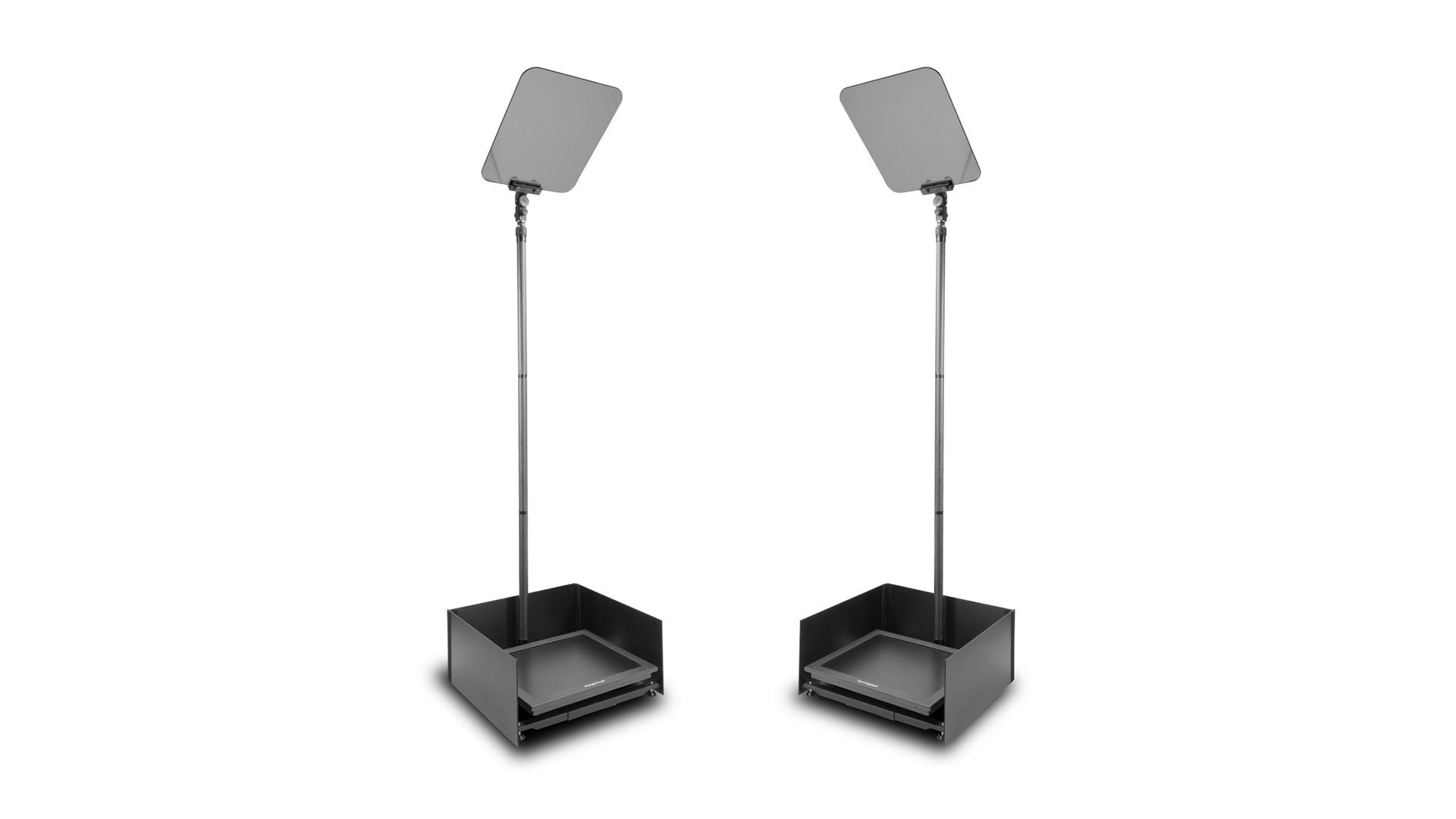 Prompter People PRO-SP19PHB-CARB StagePro 19" 1000 NIT Teleprompter Presidential ad alta luminosità con asta in fibra di carbonio - set da 2