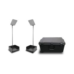 Prompter People PRO-SP19PHBKIT StagePro 19 1000 NIT Teleprompter Presidential con asta metallica set da 2 con flight case