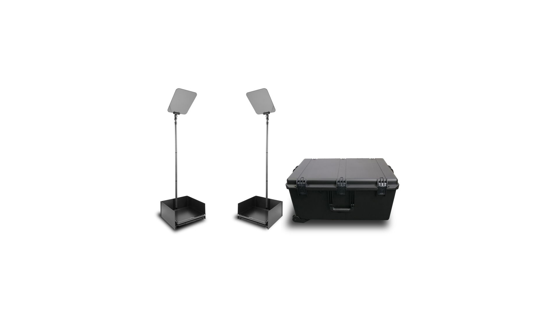 Prompter People PRO-SP19PKIT-CARB StagePro 19 400 NIT Teleprompter Presidential con Barra de fibra de carbono set de 2 con flight case