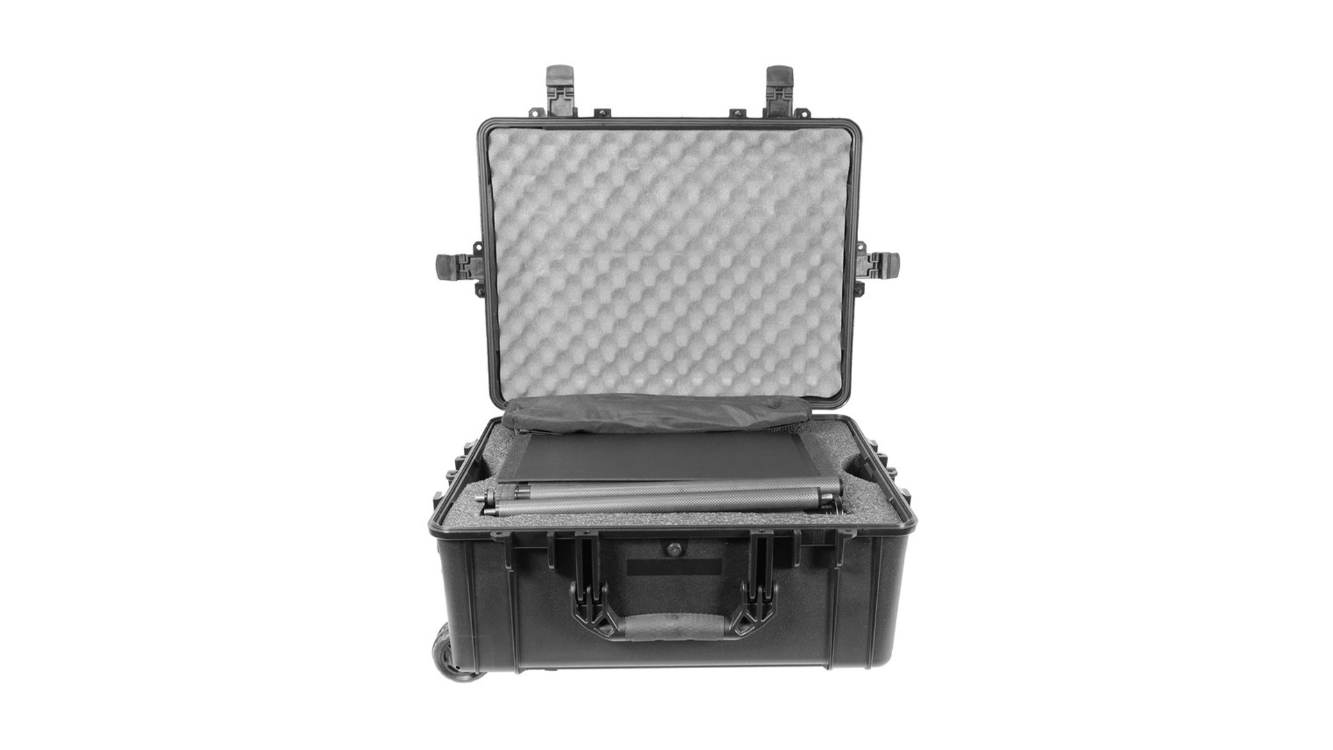 Prompter People PRO-SP24HBS-CARB_KIT StagePro 24 Teleprompter Presidential ad alta luminosità singolo Kit con custodia 05
