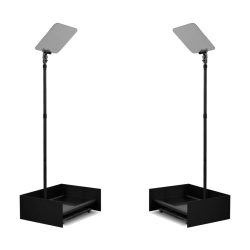Prompter People PRO-SP24P-CARB StagePro 24" 400 NIT Teleprompter Presidential con asta in fibra di carbonio - set da 2