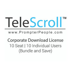 Prompter People SW-TSCROLL-CORP10 TeleScroll Licenza Software Aziendale 10 utenti Live-Streaming