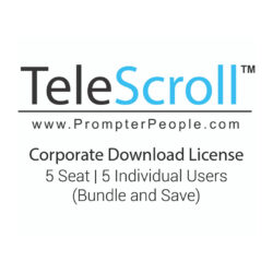Prompter People SW-TSCROLL-CORP5 TeleScroll Licenza Software Aziendale 5 utenti Live-Streaming
