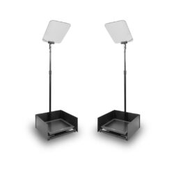 Set da 2 Teleprompter da conferenza StagePro 17" Presidential Pair ad alta luminosità HB a configurazione rapida