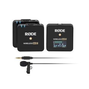 Rode Wireless GO II con microfono lavalier - Sistema microfonico wireless a doppio canale