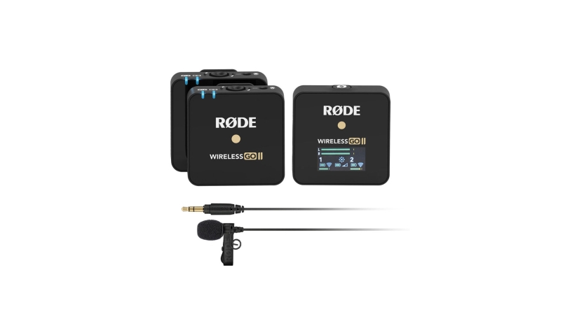 Rode Wireless GO II con microfono lavalier - Sistema microfonico wireless a doppio canale