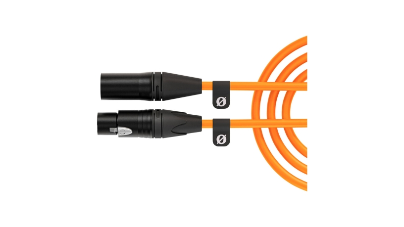XLR3M-O_RODE_Cavo Rode XLR 3-pin per microfono 3m arancio
