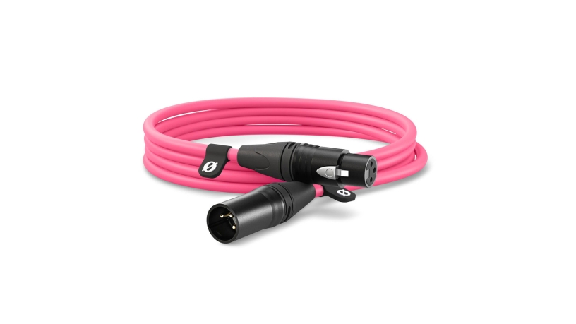 XLR3M-P_RODE_Cavo Rode XLR 3-pin per microfono 3m rosa