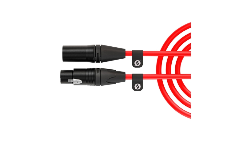 XLR3M-R_RODE_Cavo Rode XLR 3-pin per microfono 3m rosso