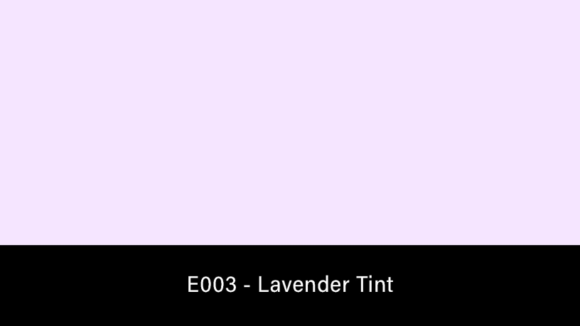 E003_Rosco_E-Colour+ 003 Lavender Tint
