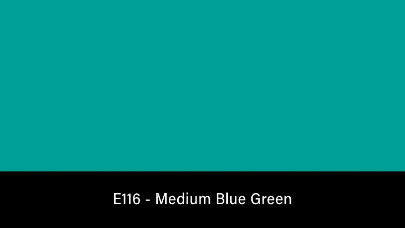 E116_Rosco_E-Colour+ 116 Medium Blue Green