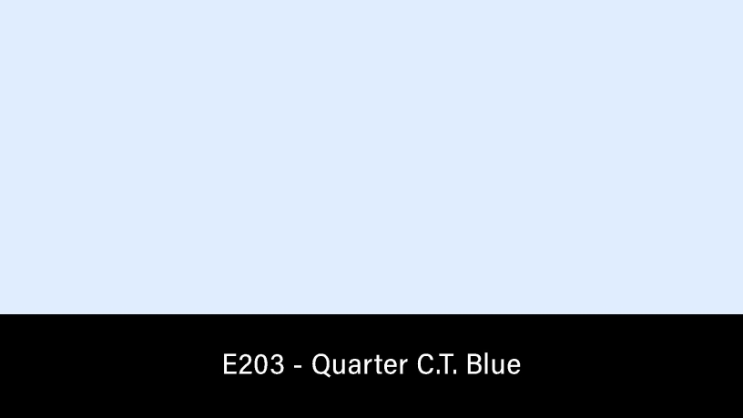 E203_Rosco_E-Colour+ 203 Quarter C.T. Blue