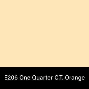 E206_Rosco_E-Colour+ 206 One Quarter C.T. Orange