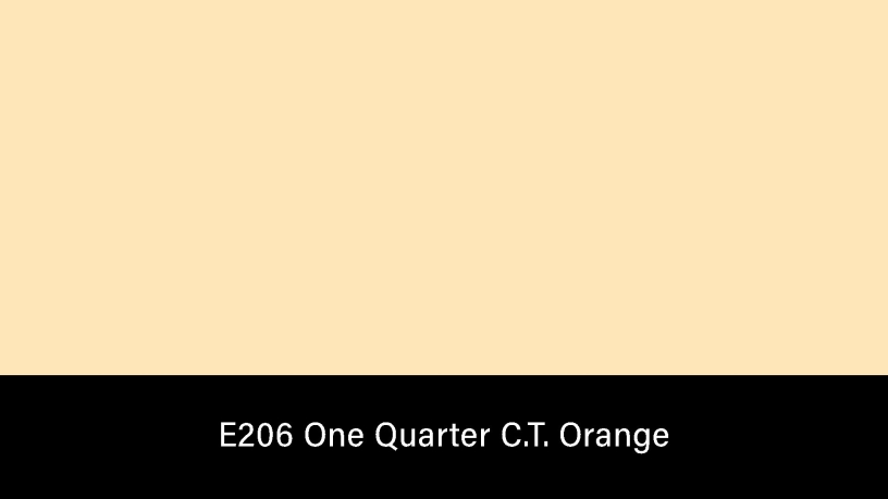 E206_Rosco_E-Colour+ 206 One Quarter C.T. Orange