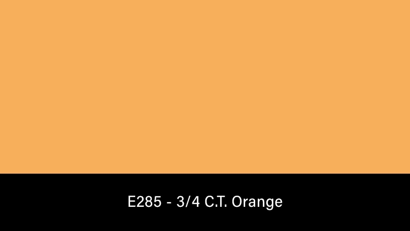 E285_Rosco_E-Colour+ 285 Three Quarter C.T. Orange