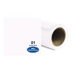 Fondale Savage in carta colore 01 Super White 2.72 x 11m