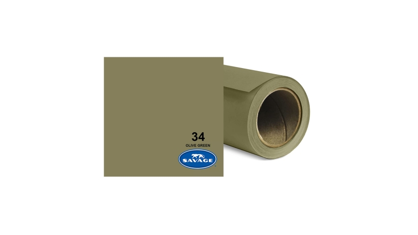 Fondale Savage in carta colore 34 Olive Green 2.72 x 11m