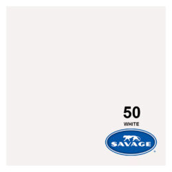 SA 50-12 Fondale Savage senza cuciture colore 50 White 2.72 x 11m