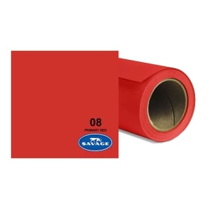 Fondale Savage in carta colore 08 Primary Red 2.72 x 11m
