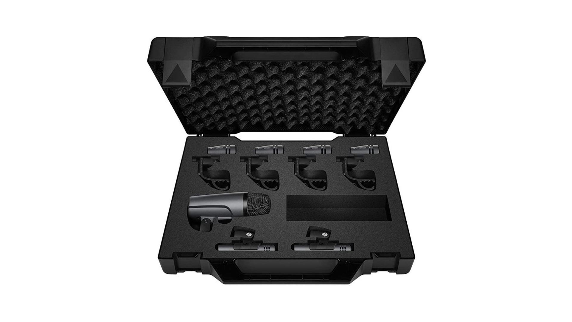 Kit Sennheiser E 600 drum set con 4 microfoni E 604 + 4 supporti MZH 604 + 2 E 614 + 1 E 602