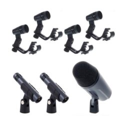 Kit Sennheiser E 600 drum set con 4 microfoni E 604 + 4 supporti MZH 604 + 2 E 614 + 1 E 602