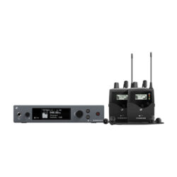 Sennheiser EW IEM G4 TWIN A1 Sistema In Ear Monitor con Trasmettitore fisso SR IEM G4 stereo, Ricevitore EK IEM G4 stereo, Auricolari IE4 e Kit montaggio a rack 19" GA3