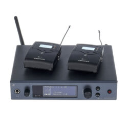 Sennheiser EW IEM G4 TWIN A1 Sistema In Ear Monitor con Trasmettitore fisso SR IEM G4 stereo, Ricevitore EK IEM G4 stereo, Auricolari IE4 e Kit montaggio a rack 19" GA3