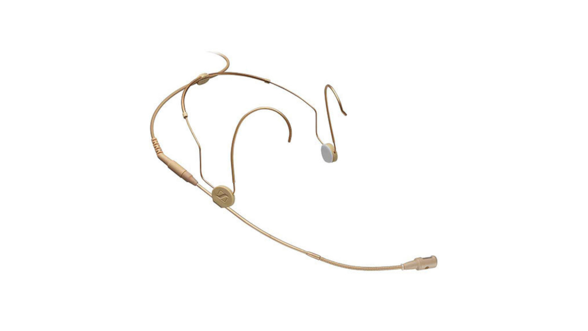 Microfono headset cardioide Sennheiser HSP 4 3 con archetto regolabile in titanio - Beige