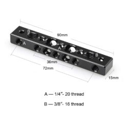Barra forata SmallRig 1091 con fori filettati da 1/4" e 3/8" per montaggio di accessori