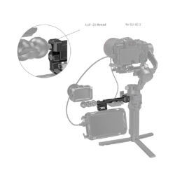 3026_SMALLRIG_Supporto per monitor SmallRig 3026 con morsetto per DJI RS 2 / RSC 2 / RS 3 / RS 3 Pro / RS 3 mini