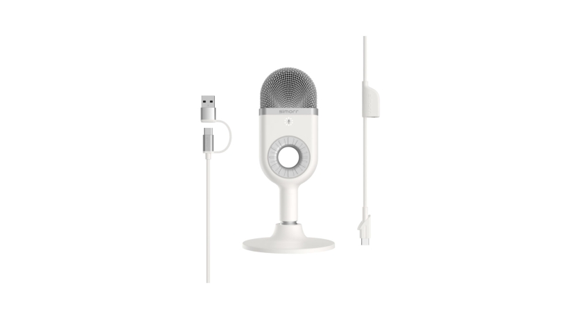 Microfono Simorr Wave U1 a condensatore Smallrig 3491 plug and play - bianco