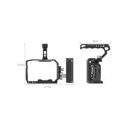 3669_Smallrig_Gabbia SmallRig 3669 per Sony a7S III e IV con maniglia superiore, maniglia laterale e morsetto cavo HDMI
