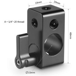 843_SmallRig_Coupleur simple pour tiges de 15 mm avec trous de 4 1/4″.