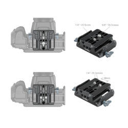 SmallRig 3357 piastra base universale LWS con doppio morsetto per asta da 15 mm