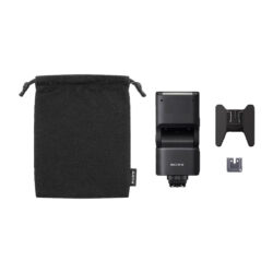 Flash esterno Sony GN28 con controllo radio wireless per fotocamere serie Alpha 7 - what's in the box