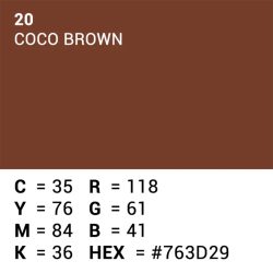 Fond Superior 111420 papier couleur 20 Coco Brown 2.72 x 11 m