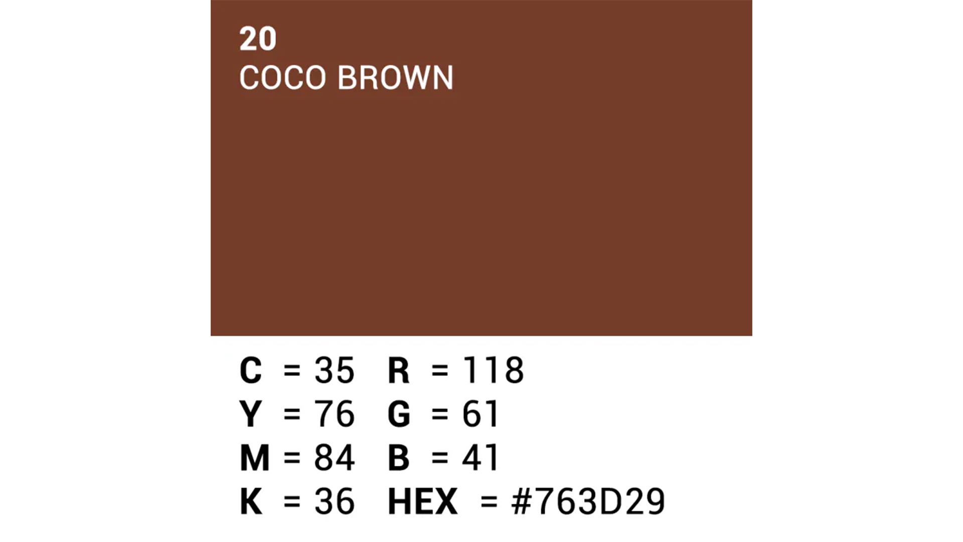 Fond Superior 111420 papier couleur 20 Coco Brown 2.72 x 11 m