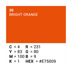 Fondale Superior 111439 in carta colore 39 Bright Orange 2.72 x 11 m